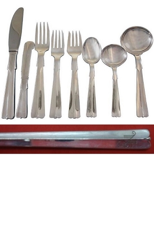 Baronet aka Arvesolv #7 by Hans Hansen Sterling Silver Flatware Set Service 95Pc